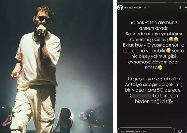 Murat Dalkılıç konser sonrası sahne arkasında