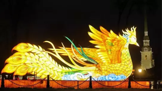 Neva Nehri'nde ışık oyunları