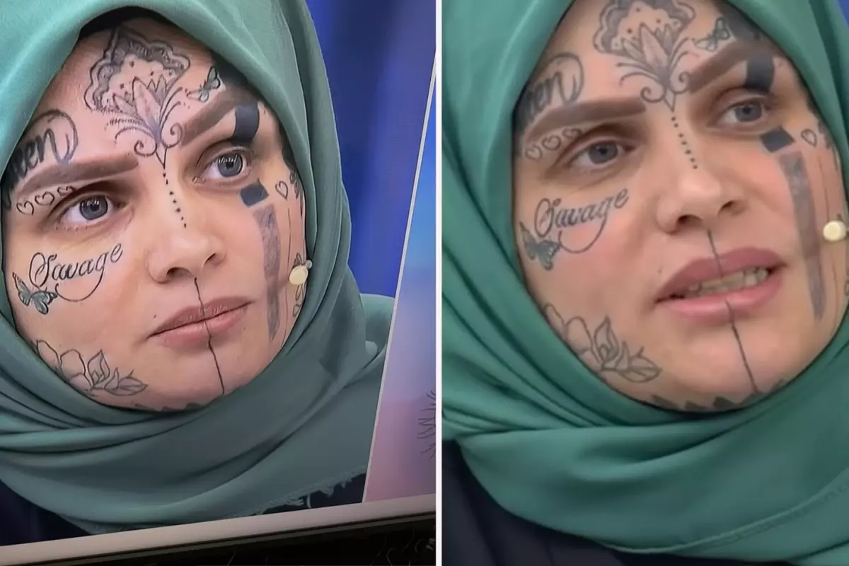 Kadının dövmeli yüzü 'Vazgeçme' programında