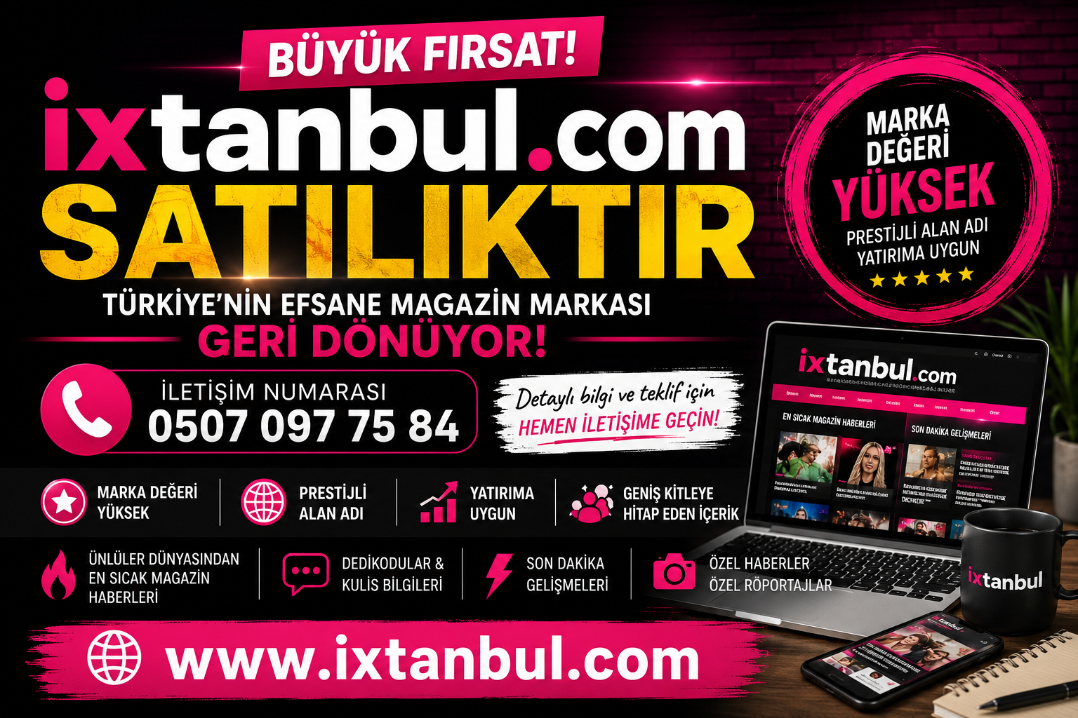 ixtanbul.com Magazin Haber Satılıktır